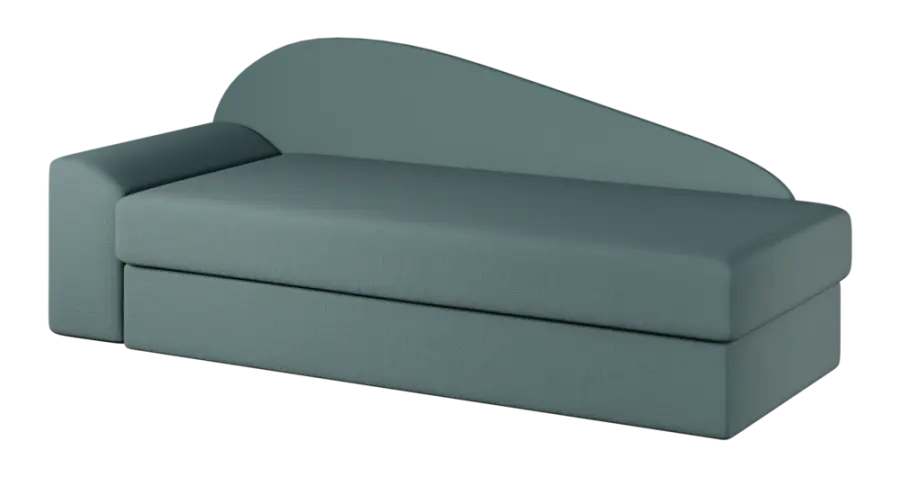 MELISA válenda celočalouněná, provedení levé, látka BEST 29 - látka mátová